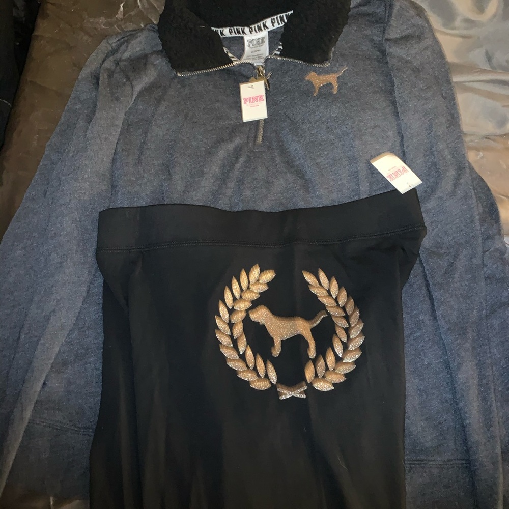Victoria secret sweater quarter zip, and leggings